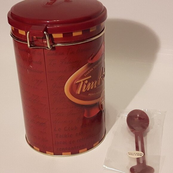 Limited Edition 2004 Tim Hortons Canister w/spoon - Picture 2 of 5